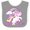 Heather and White, variant on Inktastic Little Sister Unicorn Girls Baby Bib