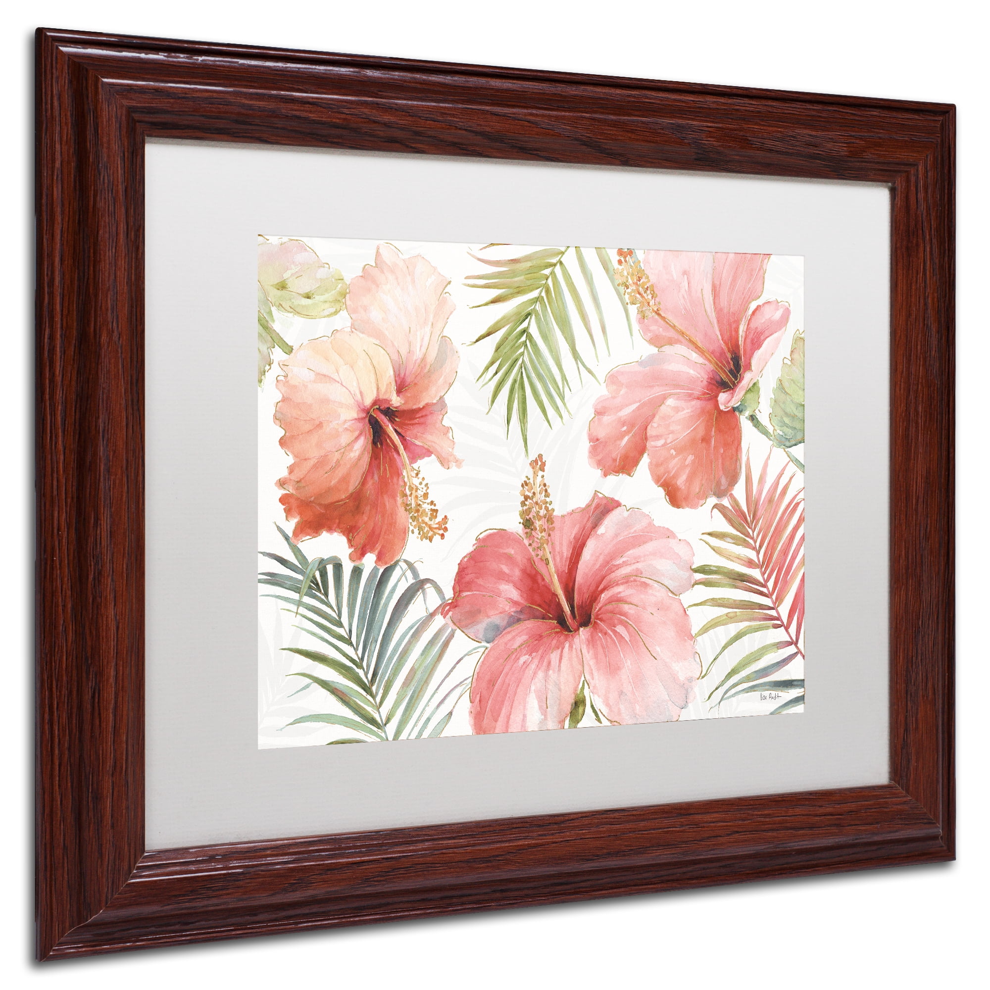 Trademark Fine Art 'Tropical Blush I' Matted Framed Art by Lisa Audit