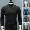 thumbnail image 3 of CENL Winter Warm Men Mock Neck Basic Plain T-shirt Blouse Pullover Long Sleeve Top, 3 of 6