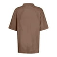 thumbnail image 5 of Womens Short Sleeve Polo Shirts Business Casual Collared V Neck Tops Summer Cotton 3 Buttons Polo Shirts Tshirt,Brown L, 5 of 5