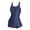 Blue, variant on TTUHYWXI Knee Length Bodysuit Women Sport Swimsuit One Piece Bathing Suit (Black, 3XL)