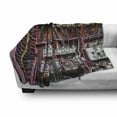 thumbnail image 3 of Wire Soft Flannel Fleece Blanket, Old Rusted Electrical Panel with Fuses and Contacts in Abandoned Energy Factory Print, Cozy Plush for Indoor and Outdoor Use, 70" x 90", Multicolor, by Ambesonne, 3 of 6