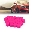 thumbnail image 2 of Unique Bargains 20 Pcs 21 x 20mm Pink  Car Wheel Tyre Hub Screw Bolt Nut Cap Covers for Car, 2 of 3