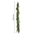 thumbnail image 2 of AYktou 5.9 Ft Christmas Garlands, Artificial Green Vines Fake Plants Red Berries Rattan with Hook, Christmas Thanksgiving Hanging Pendant for Xmas Tree Fireplace Staircase Porch Home Decoration, 2 of 6
