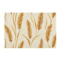 Yayeee Bath Rugs for Bathroom Floor Non Slip Non Skid Rectangle Soft Absorbent Wheat ears Pattern Machine Washable Mat