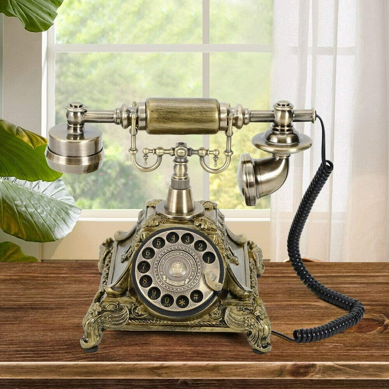 Retro Vintage Phone Old Fashioned with Rotary Dial European Antique  Telephone Classic Corded Rotary Dial Phone Vintage Landline Phones for Home  Hotel