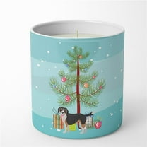 Carolines Treasures CK3803CDL 3.75 x 3.25 in. Unisex Beaglier No.2 Christmas Tree 10 oz Decorative Soy Candle