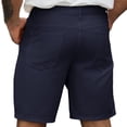 thumbnail image 4 of CIAKGIAF Shorts for Men Casual Button with Pockets Straight Leg Cargo Zipper Thin Golf Shorts Men Navy for L, 4 of 5