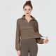 thumbnail image 4 of Chaqueta Deportiva con Cremallera para Mujer, Cuello Alto, Resistente Al Viento, Protección Solar, para Hacer Ejercicio Al Aire Libre. Color Castaño XL, 4 of 8