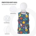 thumbnail image 3 of Xecao Cartoon Space print basketball shirt for both men and women, a unisex basketball jersey perfect for theme parties-X-Large, 3 of 6