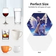 thumbnail image 6 of Lsque Night Sky Winged French Bulldog Pattern 4" Drink Coasters Set of 4, PVC Leather Absorbent Coasters, Table Coaster Set Decorative Coffee Cup Coasters Housewarming Gift -Hexagon, 6 of 6
