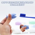 thumbnail image 2 of Cute Standing Tooth Brush Cover Cap Stand, Toothbrush Holder with Suction Cup, Portable Travel Toothbrush Head Cover Protector, Cute Fish Shape Silicone Suction Cup Toothbrush Holder. (3PCS B), 2 of 5