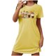 thumbnail image 2 of Camisón corto de talla grande para mujer, camisón de manga corta con estampado de pecho a la moda, camisón para mujer, 2 of 5