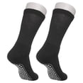 thumbnail image 3 of Nobles Assorted Diabetic Anti Skid/ No Slip Hospital Gripper Socks, Great for adults, men, women. Designed for medical hospital patients but great for everyone (Black Skid 2, 13-15), 3 of 5