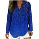 thumbnail image 3 of TaTaai Women's Linen Look V Neck Blouse, Long Roll Up Sleeves with Button Cuff Detail, Casual Summer Top for Everyday Wear Gift, 3 of 5