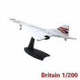 thumbnail image 1 of 1: 200 Concorde Air France and Concorde British Airways Supersonic Aircraft Alloy Diecast Model Static display Collection Gift, 1 of 5