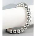 thumbnail image 3 of 7-11" 6/8/10mm Men/Women'​s Handmade Silver Gold Beads Stainless steel Bracelet, 3 of 4