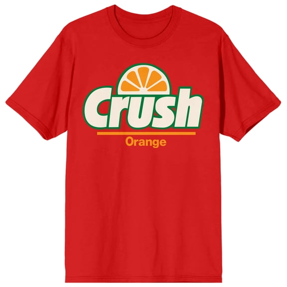 Crush Orange Soda Logo Crew Neck Short Sleeve Red Women's T-shirt-Medium