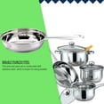 thumbnail image 3 of Gourmet Edge Stainless Steel Cookware Set, Cooking Pot and Pans with Lids, (7 Piece), 3 of 6