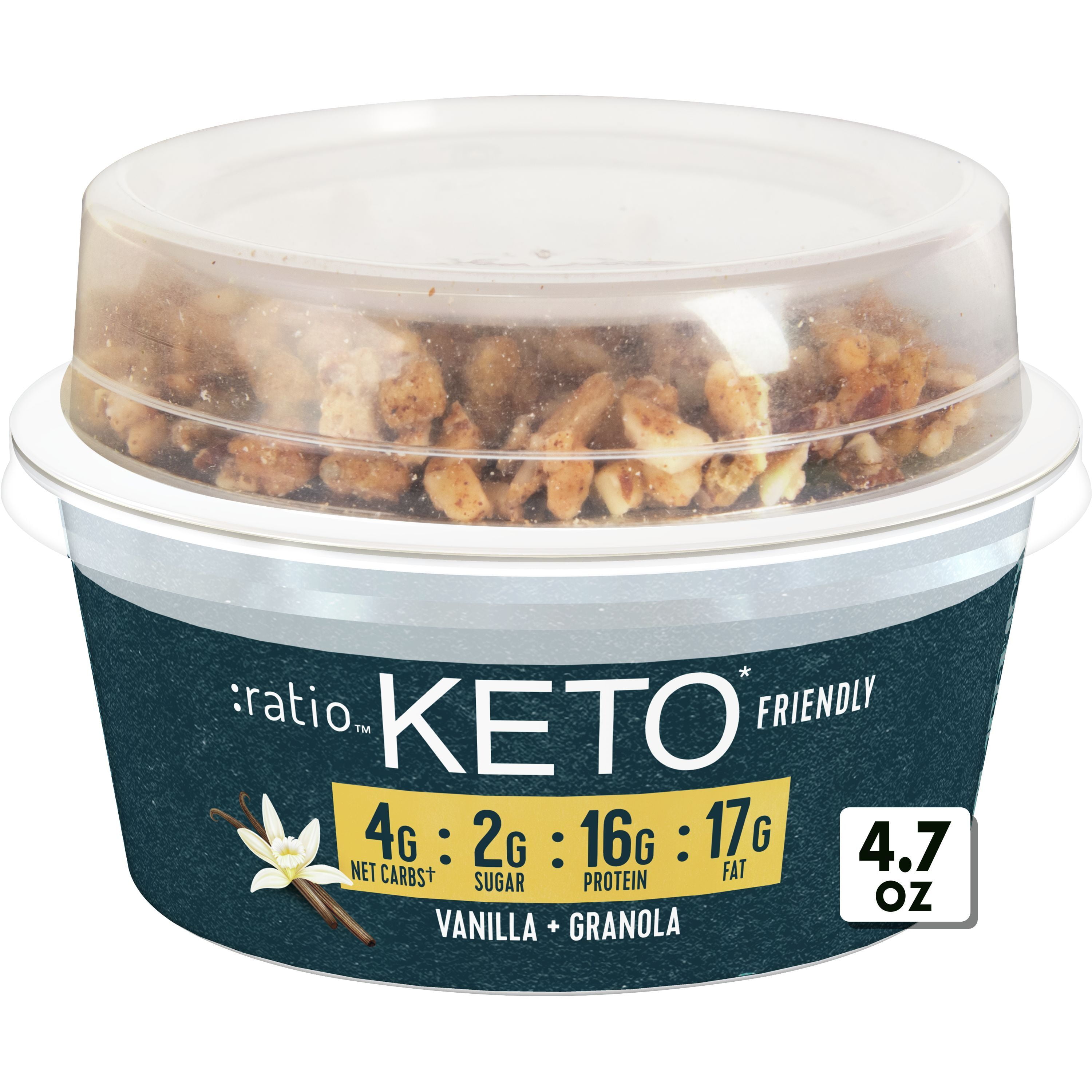 Ratio Keto Friendly Vanilla Yogurt Cultured Dairy Snack With Granola