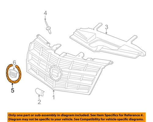 Cadillac GM OEM 12-14 CTS Grille Grill-Emblem Badge Nameplate 20828296 ...