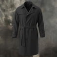 thumbnail image 4 of Hulanddfd Mens Coat Double Breasted Belted Trench Coat, Long Windbreaker with Pockets & Button Cuffs, Elegant Outerwear, 4 of 8