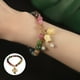 thumbnail image 4 of Pulsera de Orquídea y Calcedonia Natural con Colgante de Flor de Suzuran | Cordón de Cuentas de Piedra de Colores para Novias | Regalo Único de Joyería Artesanal, 4 of 7