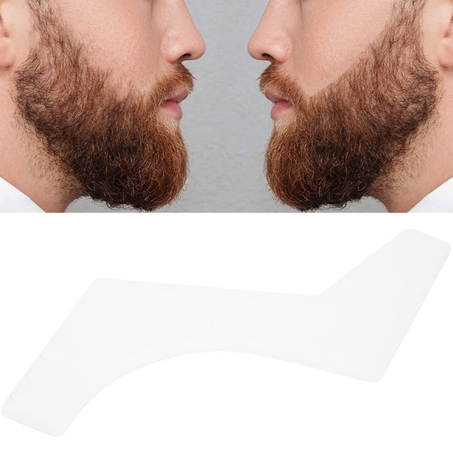 Mgaxyff Modèle de Style de Barbe, Modèle de Mise en Forme de Barbe Salon à la Maison Guide de Barbe Modèle Accessoire (Blanc), Modèle de Guide de Barbe
