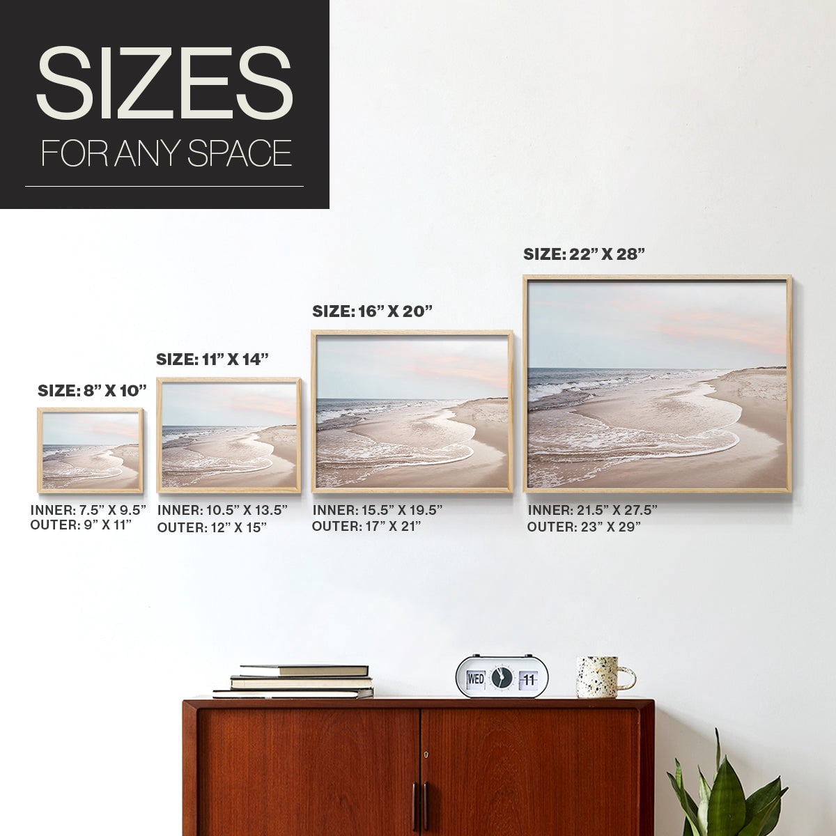 Corolla Soft Shore by Natalie Carpentieri - Restickable Framed Giclée Print