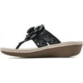 thumbnail image 4 of Cliffs by White Mountain Womens Cynthia Faux Leather Thong Wedge Sandals, 4 of 7