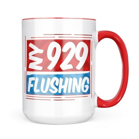 

Neonblond 929 Flushing NY red/blue Mug gift for Coffee Tea lovers