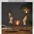 thumbnail image 3 of yeacher Vintage Iron Candle Holder with Hemp Rope, Lantern Design for Home Decor, Multiple Styles Available (Candles Not Included), 3 of 6