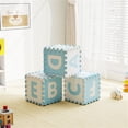 thumbnail image 2 of 26PCS ABC Alphabet EVA Foam Play Mat, 31.75×31.75×1.02cm BPA-Free Non-Slip Floor Tiles for 10+ Months, Blue+White, 2 of 9