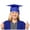 Blue, variant on Unisex Graduation Cap 2026 Mortarboard Tassel Decor For Students Adults Durable School Ceremony Academic Hat Headwear