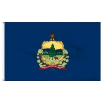 Vermont flag 4 x 6 feet nylon-Indoor: Add Pole Hem and Fringe