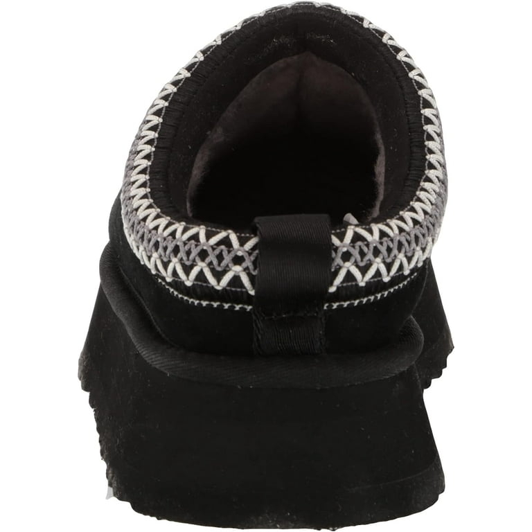 UGG Womens Tazz Platform Clog Black - Suede Braid Shoes