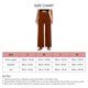thumbnail image 5 of Pantalones De Pierna Ancha Ajuste Casual Color Puro Elasticidad Transpirable Pantalones Largos A Rayas para Mujer Marrón L, 5 of 5