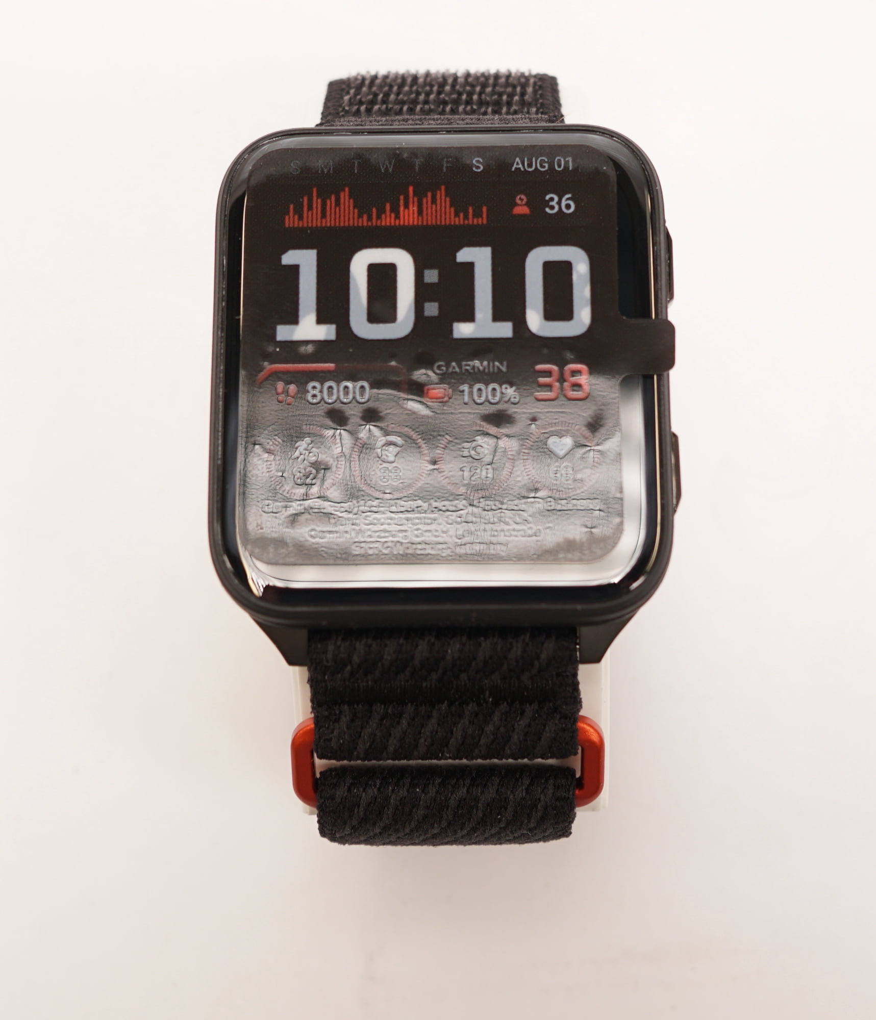 Pre-Owned Garmin Venu X1, Thin and Lightweight GPS Smartwatch, AMOLED Display, Advanced Health and Fitness Features, Black with Slate Titanium Caseback and Black ComfortFit Nylon Band