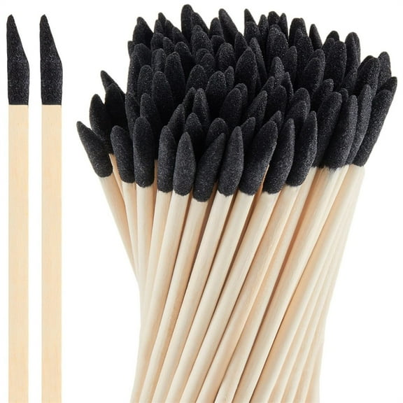GIXUSIL 100 Pack Nail Art Sanding Sticks, Matchsticks Sanding Sticks for Plastic Models, Fine Detailing Sanding Tools for Tight Spaces Wood, Pedicure(150 Grit, 5.4 x 0.15 1nch)