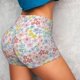 thumbnail image 4 of Fotbe Retro Floral Shorts Sin Costuras – Shorts Deportivos de Cintura Alta para Mujer, Elásticos para Gimnasio, Yoga, Running o Ciclismo-X-Large, 4 of 8