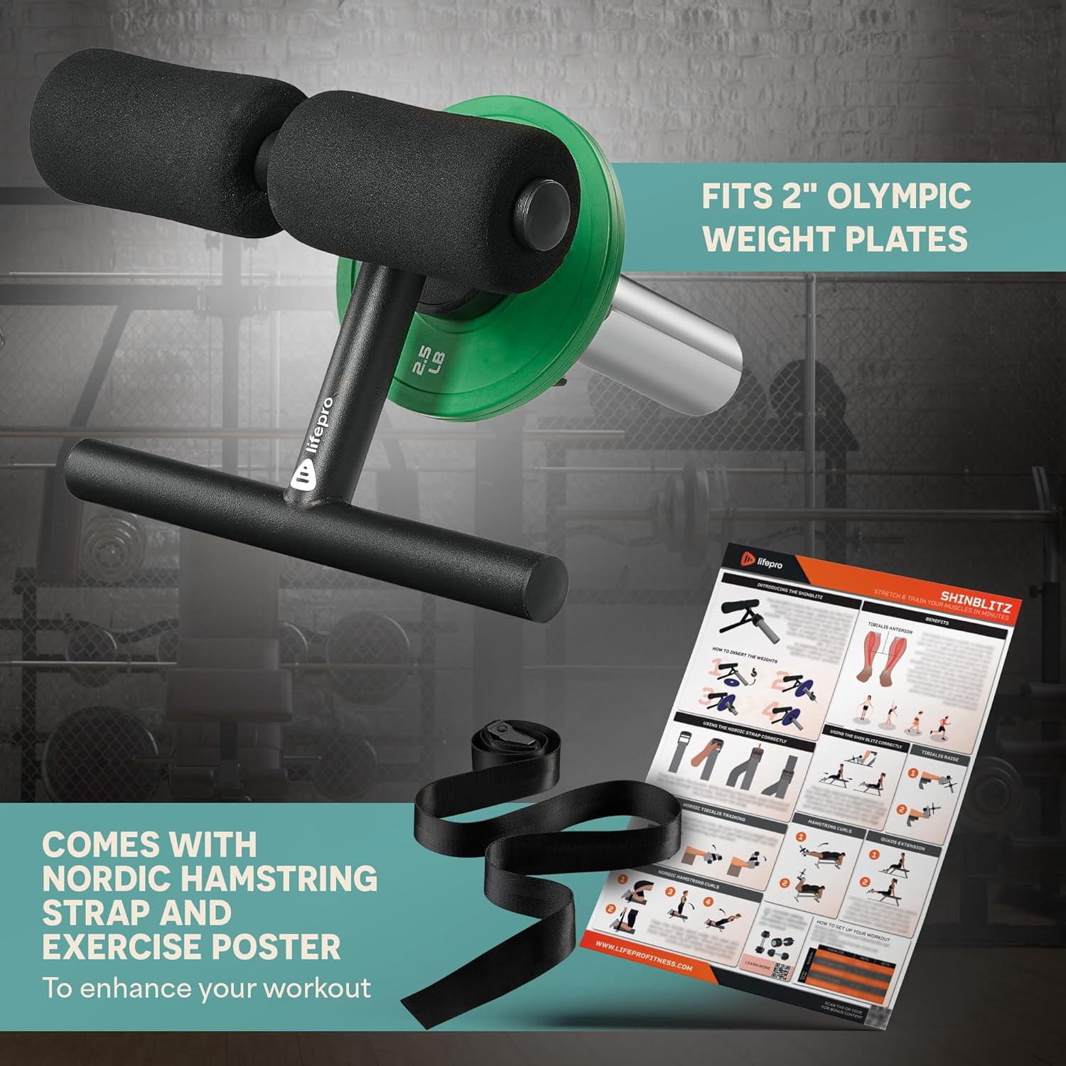 LifePro Tib Bar – Anterior Tibialis Strength Trainer for Dorsiflexion and Lower Leg Workouts
