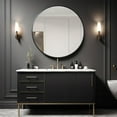 thumbnail image 3 of 39 Inch Black Metal Framed Round Bathrrom Mirror for Wall., 3 of 9
