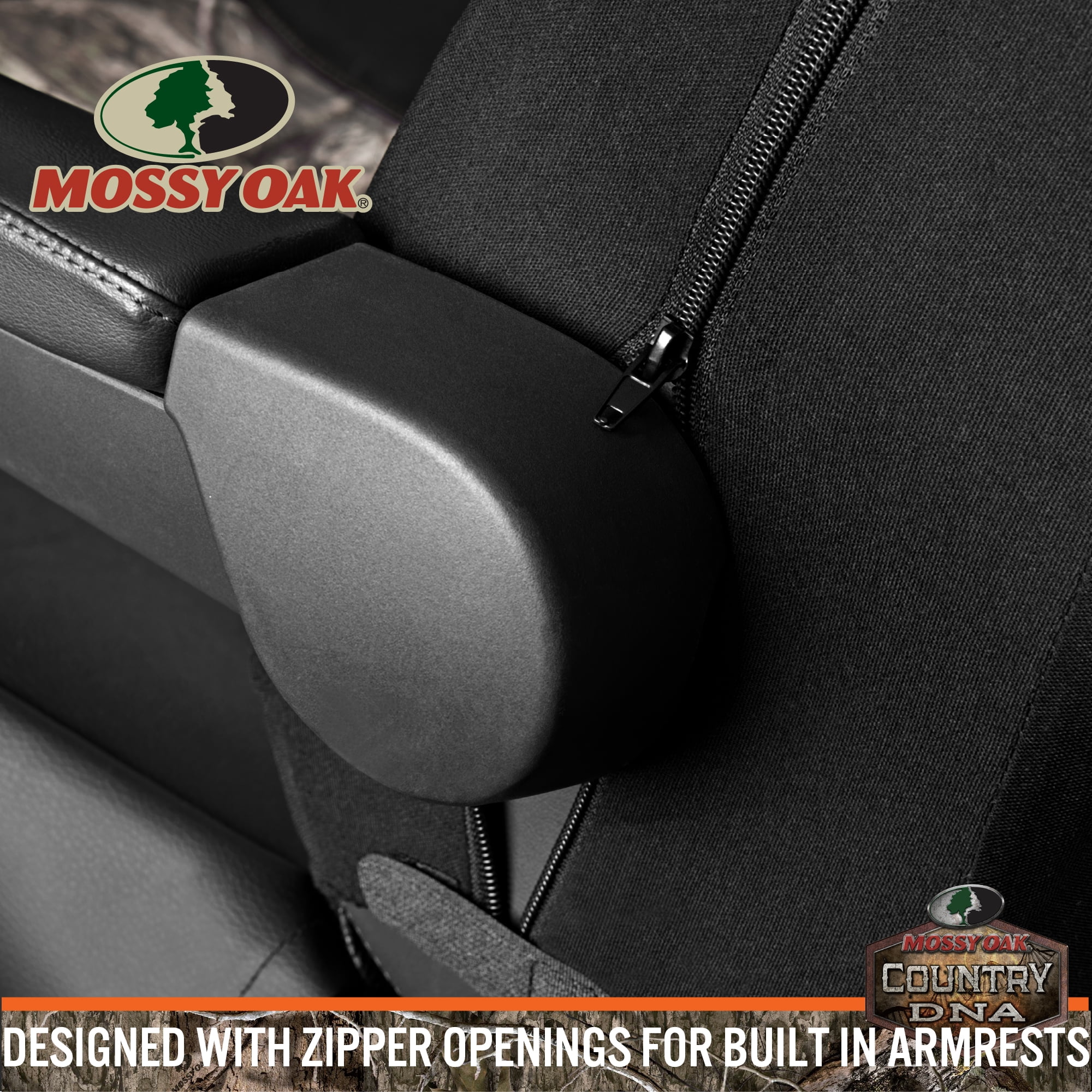 Mossy Oak 2Piece Car Seat Cover High Back Truck Polyester Camo - Universal Fit MS2401