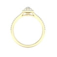 thumbnail image 3 of Imperial 1/3 Ct TDW Pear Diamond Double Halo Engagement Ring in 10K Yellow Gold (H-I, I2), 3 of 4