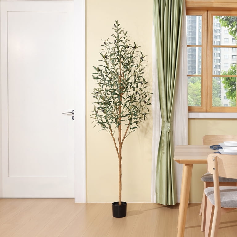 DR.Planzen 6ft Artificial Olive Tree with Natural Wood Trunk photo 8