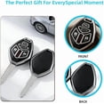 thumbnail image 4 of Key Fob Cover Compatible with Mitsubishi Lancer Eclipse Spyder Endeavor Galant Mirage Outlander Sport 2007-2015 3 Button TPU Carbon Fiber Keychain Case Holder Protector,3 Buttons Silver White, 4 of 6