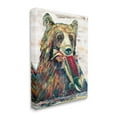 thumbnail image 2 of Stupell Bear & Fish Modern Wildlife Splash Animals & Insects Painting Gallery Wrapped Canvas Print Wall Art, 2 of 5