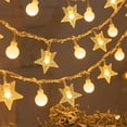 thumbnail image 3 of Guirnalda de luces LED con forma de copo de nieve, decoración navideña para el hogar, regalos de Navidad 2024, Navidad Natal, Año Nuevo 2025, 3 of 5