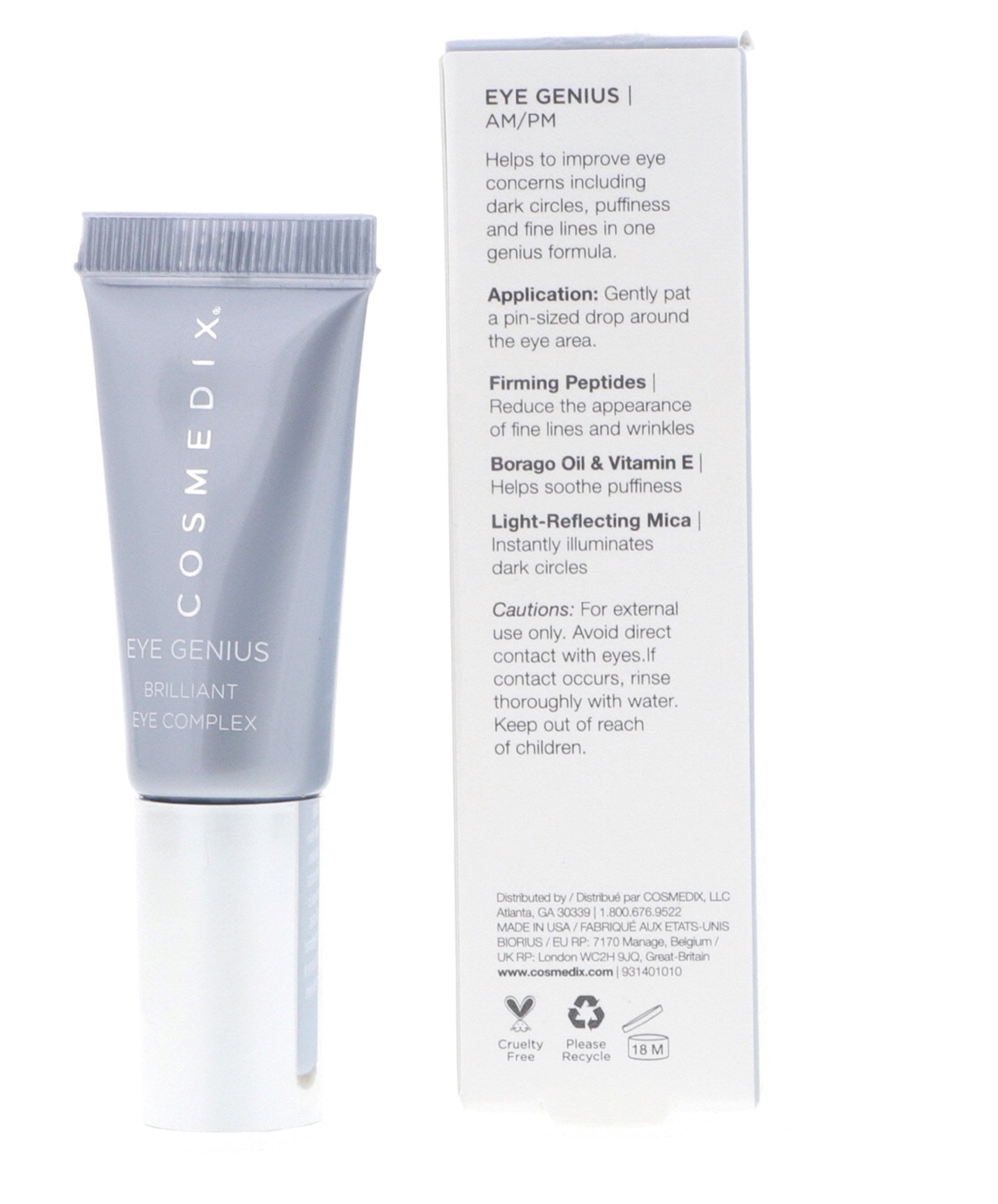 CosMedix Eye Genius Brilliant Eye Complex, 0.25 oz
