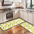 thumbnail image 3 of Kitchen Rugs Sets Of 2,Yellow Lemon Fruit Slices White Pattern Anti Fatigue Kitchen Mat Rugs Non Slip Washable,Decorative Kitchen Floor Mats for Kitchen,Sink,Laundry,17"x47"+17"x47", 3 of 5